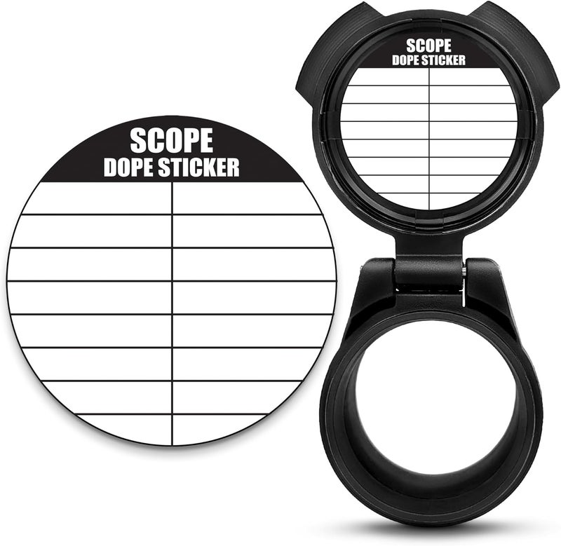 ValuePlus 25 Pack Writable Scope DOPE Sticker for Long-Range Shooting- Scope Sticker Can Be Used with Range Card and Dope Cards for Shooting -1.5 Inch Diameter- Fits Most Scope Caps - Image 1